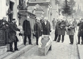 Exhumation des restes de Rossini au Père-Lachaise